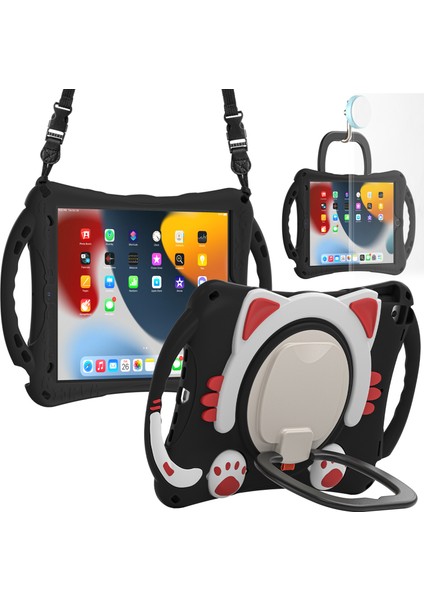 Silikon Sert Pc Hibrit Döner Tekme Standı iPad PRO(2017) IPAD Air (2019) Omuz Askılı Koruyucu Tablet Kılıfı (Yurt Dışından) fiyatları
