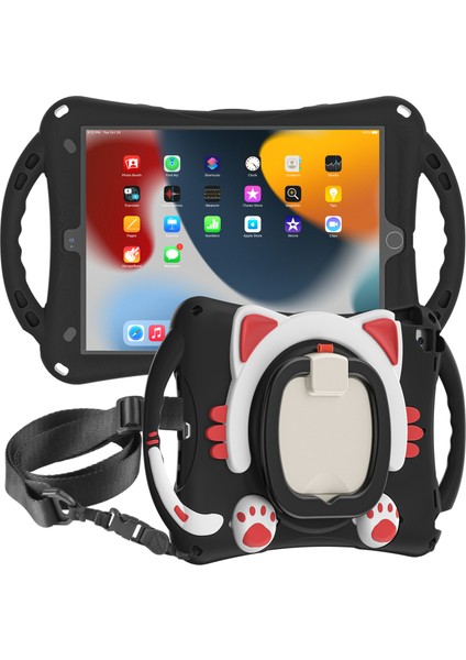 Silikon Sert Pc Hibrit Döner Tekme Standı iPad PRO(2017) IPAD Air (2019) Omuz Askılı Koruyucu Tablet Kılıfı (Yurt Dışından) fırsatları