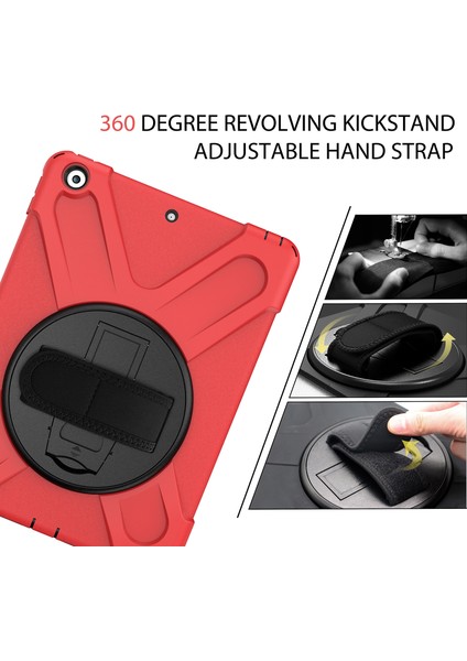 X Shape Pc Tpu Hibrit 360 Derece Dönebilen Tekme Standı Omuz Askısı iPad 10.2 (2019 2020 2021) Tablet Kılıfı (Yurt Dışından) fırsatları