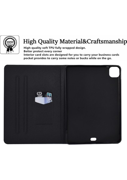 iPad Pro 11 (2022 2018 2020 2021) IPAD Air 11 (2024) Pu Deri Stand Yusufçuk Tablet Kılıfı (Yurt Dışından)
