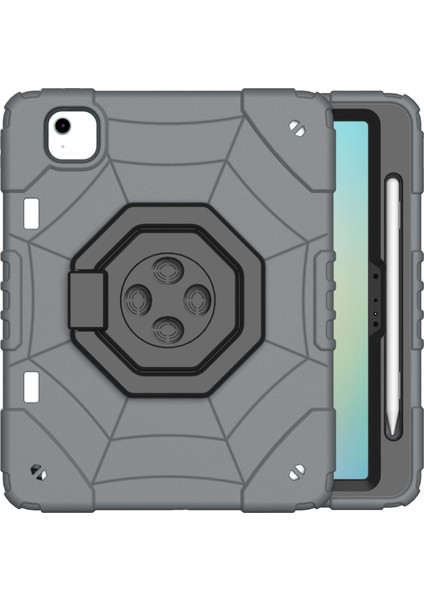 iPad Air 11 (2024) M2 Tpu Pc Fidget Saplı Standı ve Kalem Tutucu Tablet Kılıfı (Yurt Dışından)