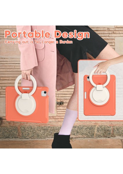 Döner Tekme Standı iPad Air 11 (2024) AIR (2020) AIR (2022) TURUNCU Tablet Kılıfı (Yurt Dışından) fiyatları