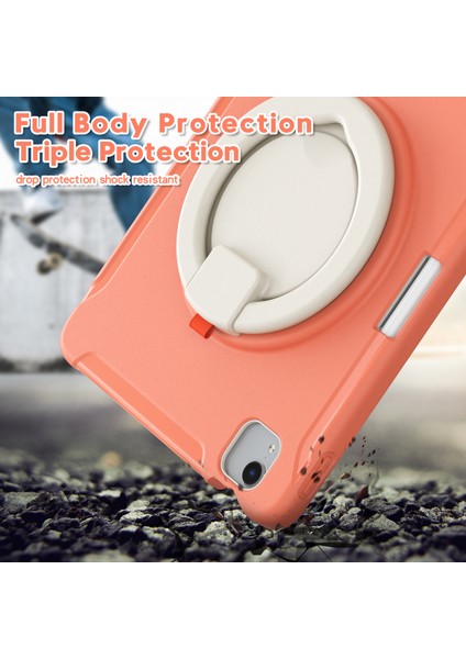 Döner Tekme Standı iPad Air 11 (2024) AIR (2020) AIR (2022) TURUNCU Tablet Kılıfı (Yurt Dışından) modelleri