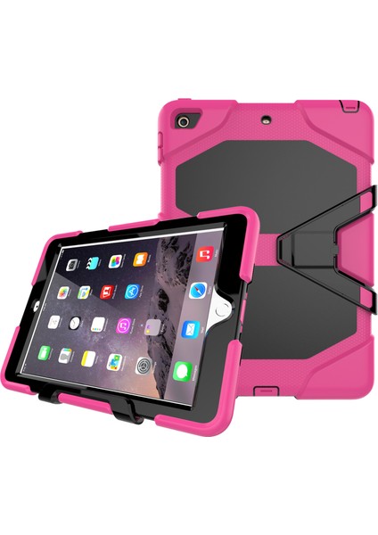 Askeri Görev Klipsi Standı Plastik Silikon iPad 9.7 (2018 2017) ROSE Tablet Kılıfı (Yurt Dışından) modelleri