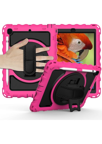 iPad Pro 9.7 Inç ipad (2017 2018) IPAD Air 2 360 Derece Dönen Tekme Standı Silikon Pc Tablet Kılıfı (Yurt Dışından)