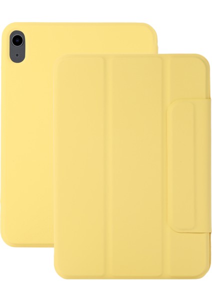 Otomatik Emilmiş Tokalı Sert Pc Pu Deri iPad Mini (2021) Standlı Limon sı Tablet Kılıfı (Yurt Dışından)