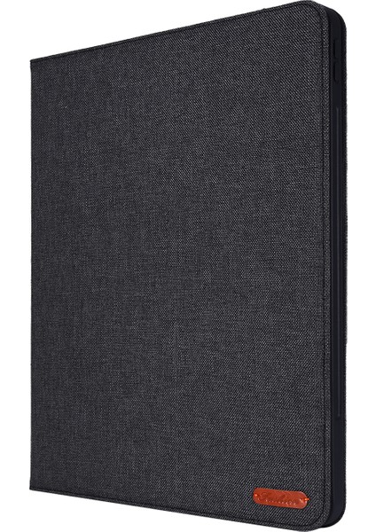 Kumaş Doku Kart Yuvası iPad Pro 12.9 (2022 2021 2020 2018) Deri Standı Tablet Kılıfı (Yurt Dışından)