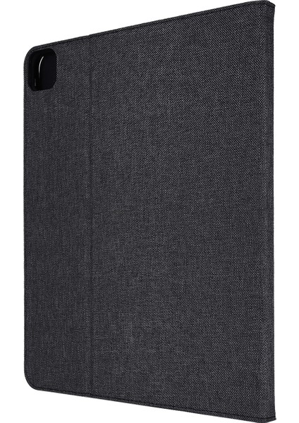 Kumaş Doku Kart Yuvası iPad Pro 12.9 (2022 2021 2020 2018) Deri Standı Tablet Kılıfı (Yurt Dışından)