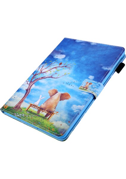 Desen Baskı Standı iPad Air 10.5 Inç (2019) Flip Deri Ağaç ve Hayvan Tablet Kılıfı (Yurt Dışından)