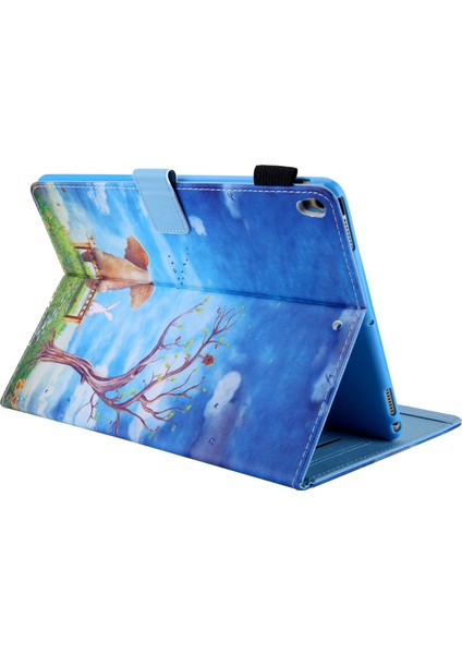 Desen Baskı Standı iPad Air 10.5 Inç (2019) Flip Deri Ağaç ve Hayvan Tablet Kılıfı (Yurt Dışından)