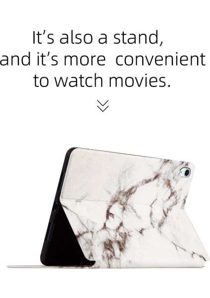 iPad Air 11 (2024) AIR (2020 2022) Desen Baskı Pu Deri Kan Mermer Tablet Kılıfı (Yurt Dışından)