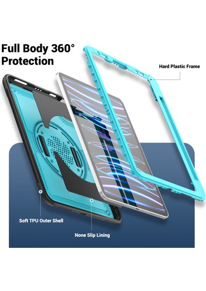 iPad Pro 11 ipad Air (2020 2022) Stand Kalem Tutuculu Tablet Kılıfı (Yurt Dışından)