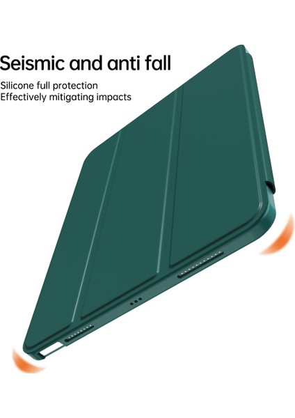 iPad Air (2020 2022) Üç Katlı Stand Tpu Pu Deri Matcha i Tablet Kılıfı (Yurt Dışından)