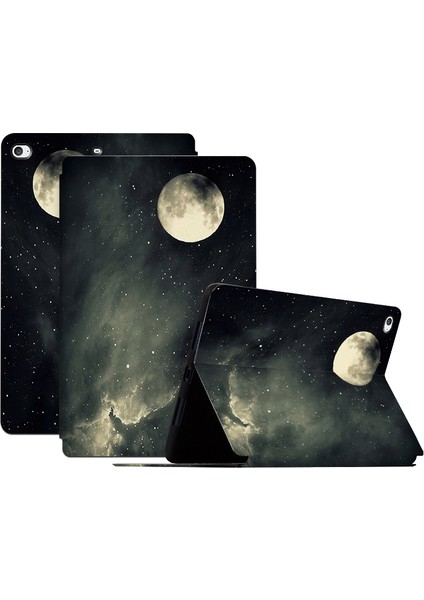 iPad Mini 4 mini (2019) 7.9 Inç Desen Baskı Pu Deri Standlı Dolunay Gecesi Tablet Kılıfı (Yurt Dışından)