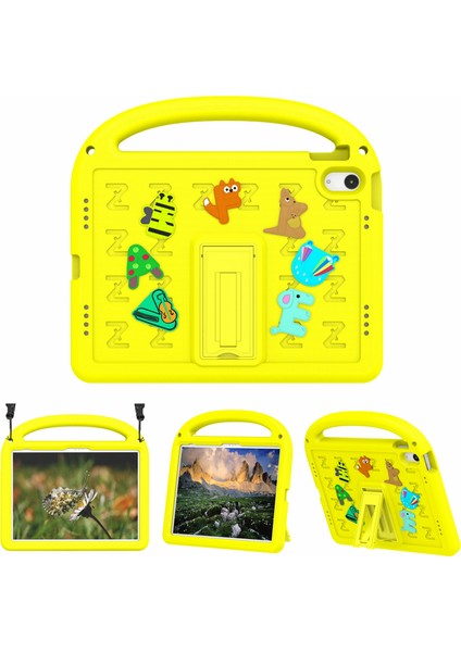 iPad 10.9 (2022) Askılı Eva Pc Standı Karikatür Tamı Tablet Kılıfı (Yurt Dışından)