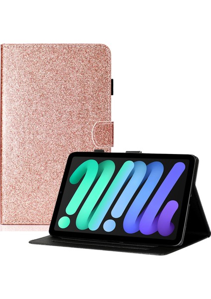 iPad 10.9 (2022) Parıltılı Toz Pu Deri Otomatik Uyandırma uyku Çizilmez ve Stand Kart Tutucu Tablet Kılıfı (Yurt Dışından)