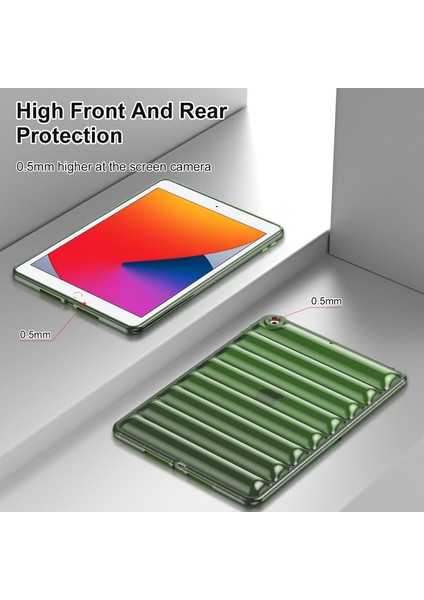 iPad 9 7 Inç (2017 2018) Toz Geçirmez Yumuşak Tpu 3D Şişme Ceket Tamı Turuncu Tablet Kılıfı (Yurt Dışından)