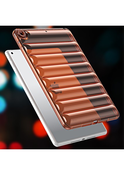 iPad 9 7 Inç (2017 2018) Toz Geçirmez Yumuşak Tpu 3D Şişme Ceket Tamı Turuncu Tablet Kılıfı (Yurt Dışından)