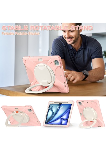 iPad Air 13 (2024) Tpu Pc Silikon stand Tablet Kılıfı (Yurt Dışından)