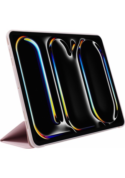 iPad Pro 13 (2024) Üç Katlı Standlı Deri Petek Tamı Tablet Kılıfı (Yurt Dışından)
