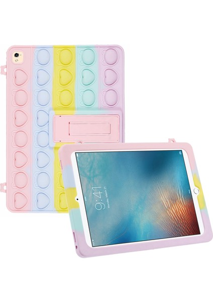 iPad 9.7 Inç (2017 2018) Standı Fidget Oyuncak Silikon Tablet Kılıfı (Yurt Dışından)
