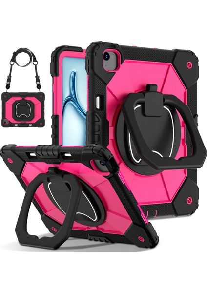 iPad Air 13 (2024) Stand Case Silikon Pc Tablet Kılıfı (Yurt Dışından)