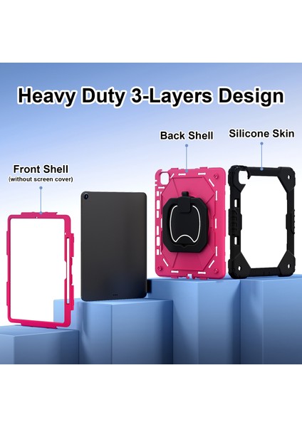 iPad Air 13 (2024) Stand Case Silikon Pc Tablet Kılıfı (Yurt Dışından)