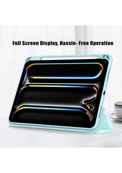 iPad Pro 11 (2024) Pu Deri Üç Katlı Stand Geri Temizle Otomatik Uyandırma uyku Tablet Kılıfı (Yurt Dışından) indirimleri