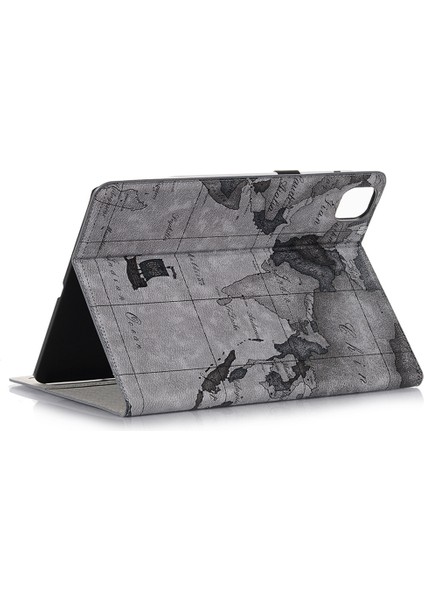 iPad Pro 13 (2024) Cüzdan Harita Desenli Pu Deri Folyo Otomatik Uyandırma uyku Tablet Kılıfı (Yurt Dışından) modelleri