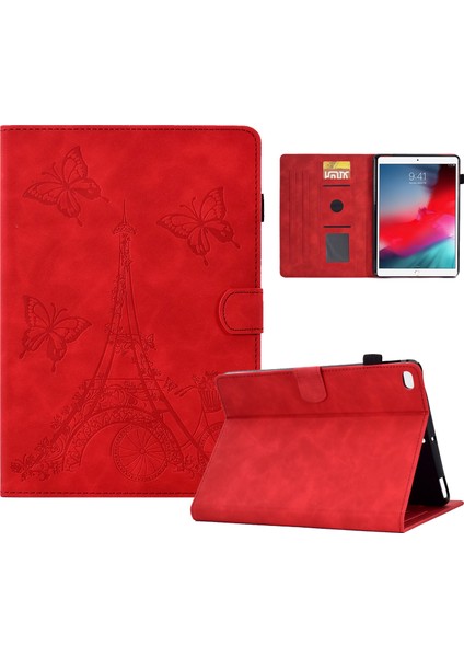 iPad Air 10.5 Inç (2019) Mikrofiber Deri Standlı Tower Bike Desenli Baskılı Kart Sahibinin Tablet Kılıfı (Yurt Dışından)