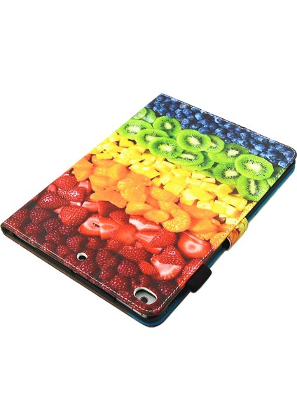 Desenli Pu Deri Cüzdan Apple iPad Mini (2019) 7.9 Inç mini 4 3 2 1 kuşağı Meyveleri Tablet Kılıfı (Yurt Dışından)