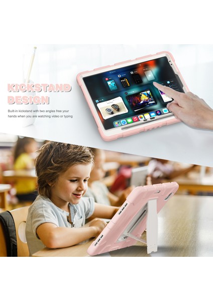 iPad Air 13 (2024) Pc Silikon Standı Kiraz Çiçekleri Tablet Kılıfı (Yurt Dışından)