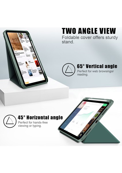 iPad 10.9 (2022) IPAD 10. Nesil Origami Standı Pu Deri Otomatik Uyandırma uyku Kalem Yuvası Koruyucu Tablet Kılıfı (Yurt Dışından) modelleri