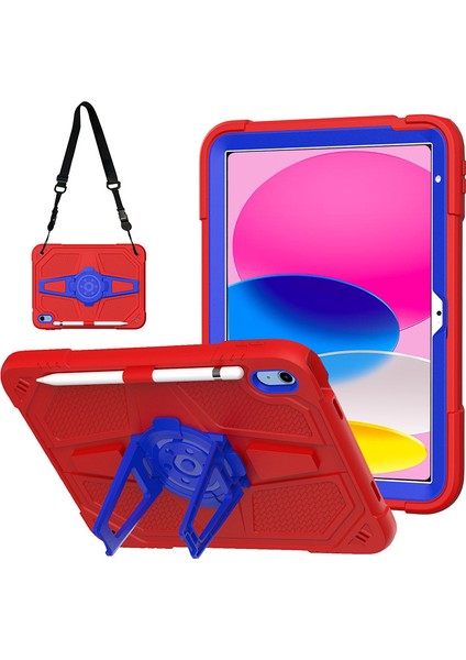 Forestl Digital iPad 10.9 (2022) Stand Case Pc Silikon yi Önleyici Omuz Askılı Tablet Kılıfı (Yurt Dışından)