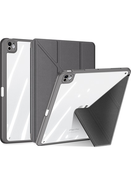 iPad Pro 11 (2024) Origami Standlı Pu Deri Akıllı Çıkarılabilir Tablet Kılıfı (Yurt Dışından)