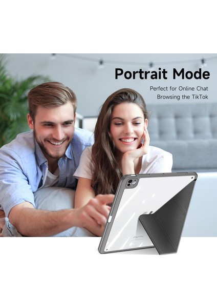 iPad Pro 11 (2024) Origami Standlı Pu Deri Akıllı Çıkarılabilir Tablet Kılıfı (Yurt Dışından)