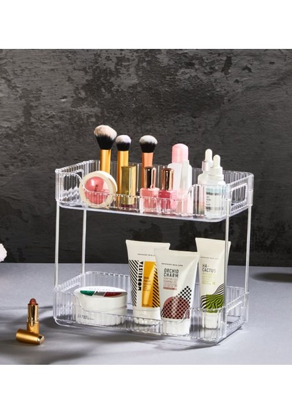 Tekno Trust Çok Amaçlı Makyaj Organizeri - Banyo Rafı Banyo Kozmetik Takı - 2 Katlı