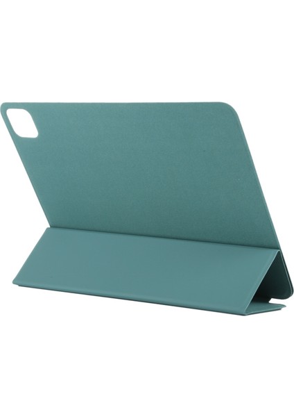 iPad Pro 13 (2024) Üç Katlı Stand Manyetik Kapanış Pu Deri Gece Yarısı i Tablet Kılıfı (Yurt Dışından)