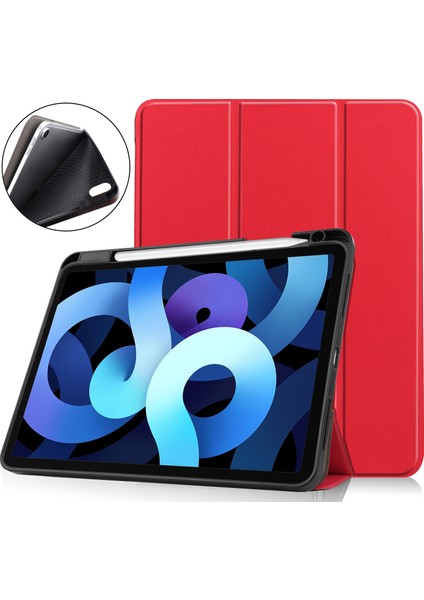 Otomatik Uyandırma uyku Litch Cilt Üç Katlı Stand Deri iPad Air 11 (2024) AIR (2022 2020) Tablet Kılıfı (Yurt Dışından)