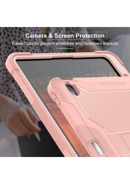 iPad Air 13 (2024) Tekme Standı Silikon Pc Yüksek Darbeye Dayanıklı Tablet Kılıfı (Yurt Dışından)