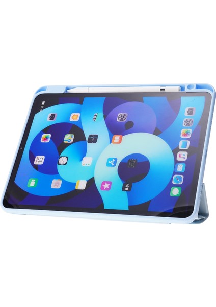 Otomatik Uyandırma uyku Standı Pu Deri iPad Air 11 (2024) AIR (2022 2020) BEJ Tablet Kılıfı (Yurt Dışından)