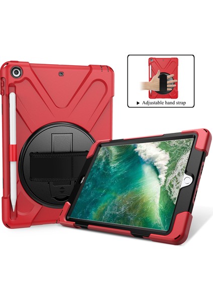 X Shape Pc Tpu iPad Birleşik 9 7 Inç (2018 2017) El Askılı 360 Derece Döner Destek Standı) Tablet Kılıfı (Yurt Dışından)