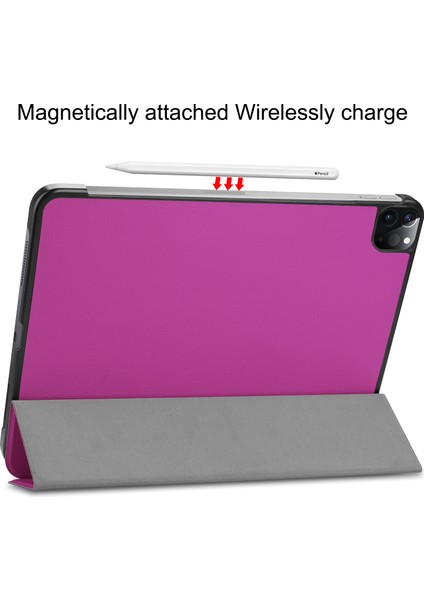 Pu Deri Sağlam Üç Katlı Stand iPad Pro 11 Inç (2022 2021 2020 2018) Otomatik Uyku uyandırma Özellikli Sert Arka Tablet Kılıfı (Yurt Dışından) fiyatları