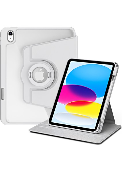 iPad 10.9 (2022) Akıllı Pu Deri Akrilik Döner Tekme Standı Koruyucu Tablet Kılıfı (Yurt Dışından)
