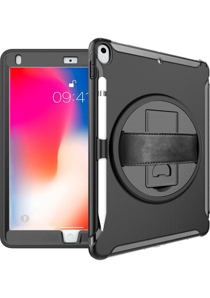 360° Dönebilen Standlı Pc Tpu iPad Pro 10 5 Inç (2017) El Askılı Hibrit Tablet Kılıfı (Yurt Dışından)