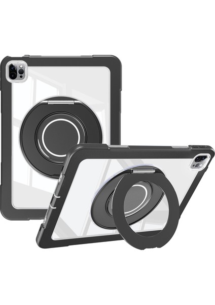 iPad Pro 11 (2022 2021 2020) AIR (2022 2020) Döner Standı Pc Silikon Düşmeyi Önleyici Tablet Kılıfı (Yurt Dışından)
