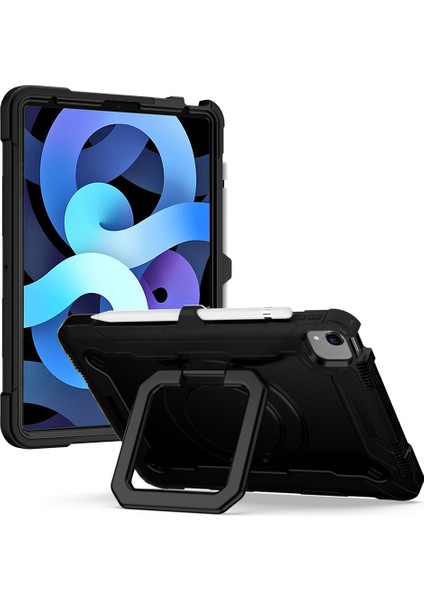 iPad Pro 11 Inç (2021 2020 2022) Döner Tekme Stand Tamlı Çift Korumalı Pc ve Silikon Tablet Kılıfı (Yurt Dışından)