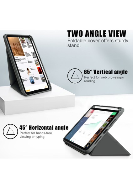 Origami Stand Fonksiyonu Pu Deri ve Tpu Otomatik Uyku uyandırma Koruyucu iPad Mini (2021) Çevirmeli Tablet Kılıfı (Yurt Dışından)