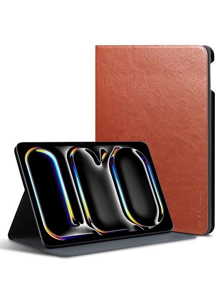iPad Pro 13 (2024) Otomatik Uyku uyandırma Deri Standlı Tablet Kılıfı (Yurt Dışından)