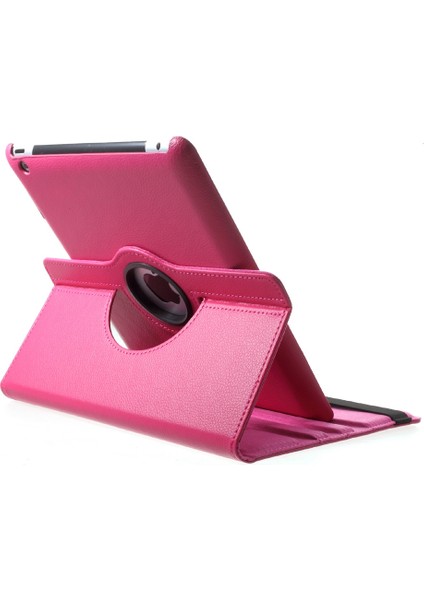 Litchi Cilt Pu Deri 360 Derece Döner Standı Folio iPad 4 3 2 Rose Elastik Bantlı Tablet Kılıfı (Yurt Dışından)